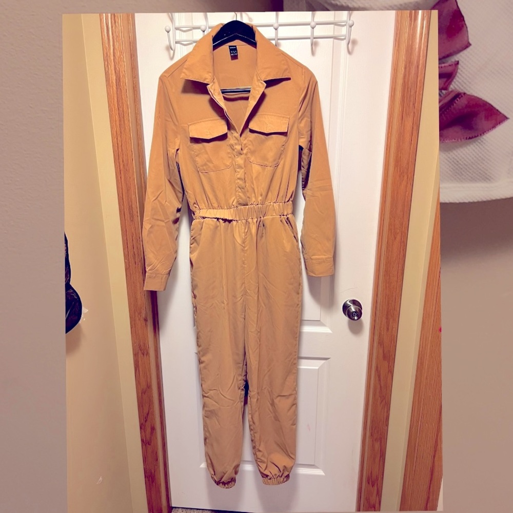 Gorgeous mustard / golden/ tannish utility jumpsuit . Brand new wot